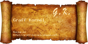 Graff Kornél névjegykártya